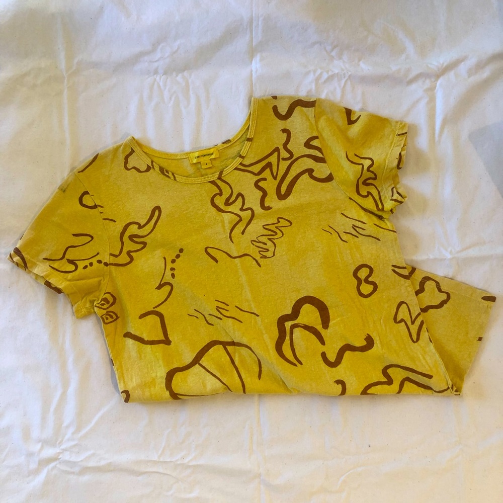 JENNY PENNYWOOD Everyday Tee Tumeric Dyed NWOT